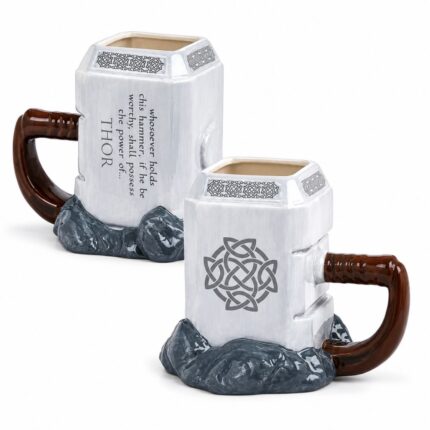 Thor Hammer Ceramic Coffee Mug 600ml, Premium Marvel Inspired Coffee Cup, Tea Mug for Home, Office & Gifting, Tea, Coffee & Hot Chocolate